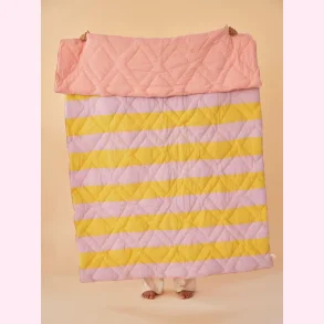 Bomulds tppe fra RICE i gul/lilla