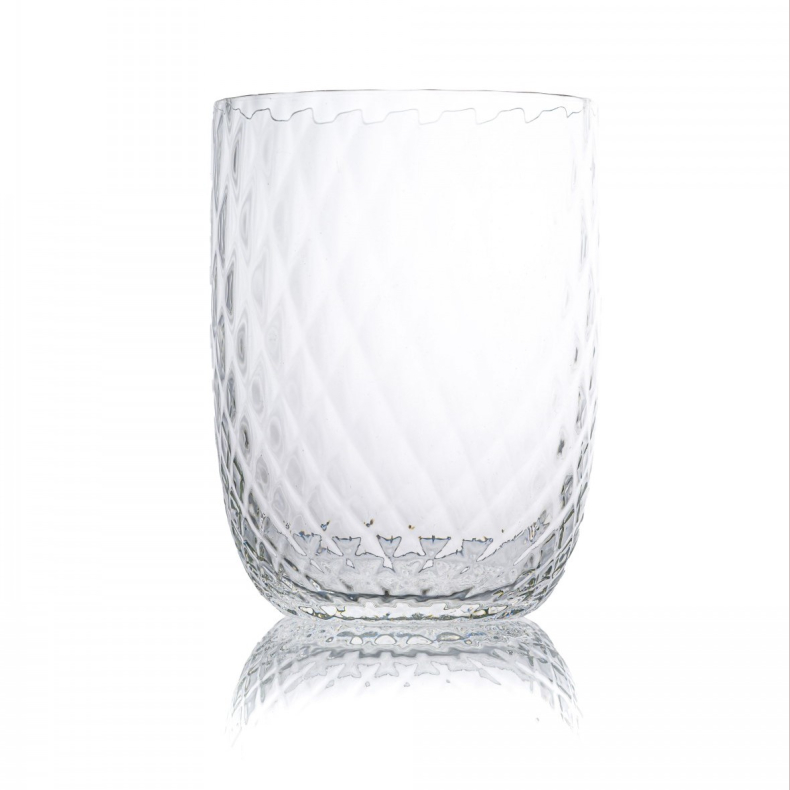 Mundblst glas -  HARLEQUIN tumler- crystal