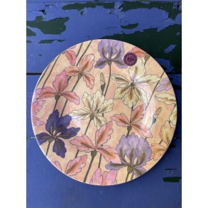 Melamin tallerken - med sm� blomster 