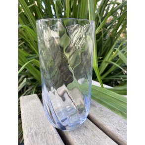 Mundbl�st glas -  LONG DRINK - SWIRL - light blue