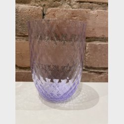 Mundblst glas -  HARLEQUIN tumler- lilla alex