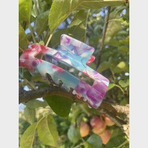 Akryl hrklemme - mix pink/blue