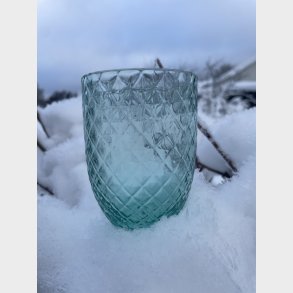 Mundbl�st glas -  HARLEQUIN tumler- beryl