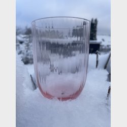 Mundblst glas - bamboo tumbler - rosa