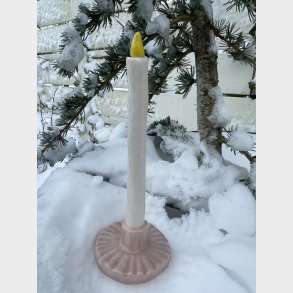 Keramik lys m. rosa bund