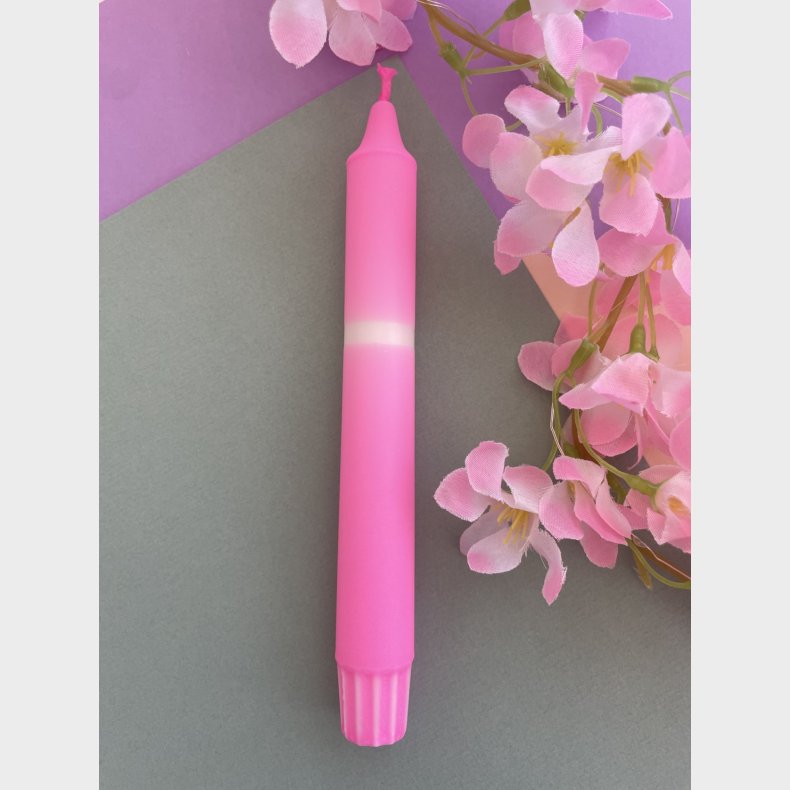Kronelys 20cm pink