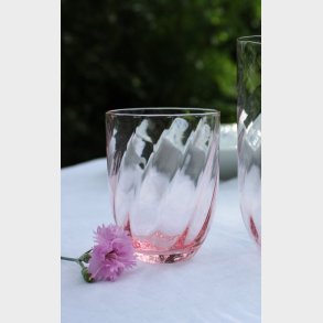 Mundblst glas -  SWIRL tumler- Rosa